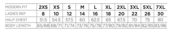 Jacket sizing guide